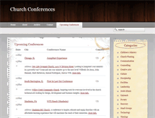 Tablet Screenshot of churchconferences.org